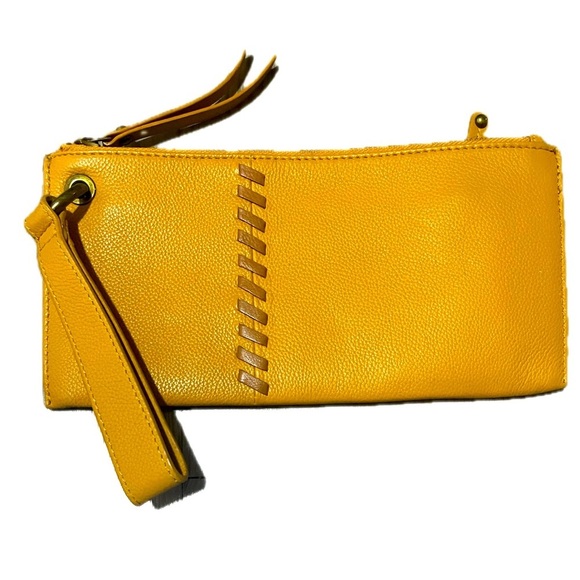 RACHEL Rachel Roy Handbags - RACHEL Rachel Roy Yellow Leather Wristlet Clutch